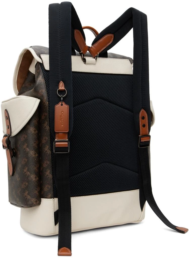 商品Coach|Brown & Off-White Hitch Backpack,价格¥2977,第3张图片详细描述