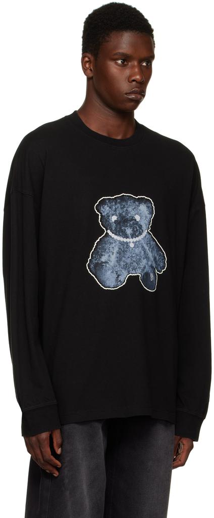 Black Teddy Long Sleeve T-Shirt商品第2张图片规格展示