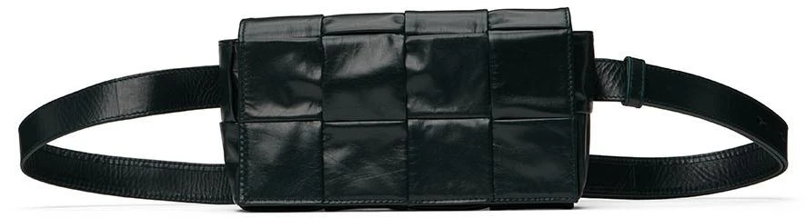 商品Bottega Veneta|黑色迷你 Cassette 腰包,价格¥18584,第1张图片