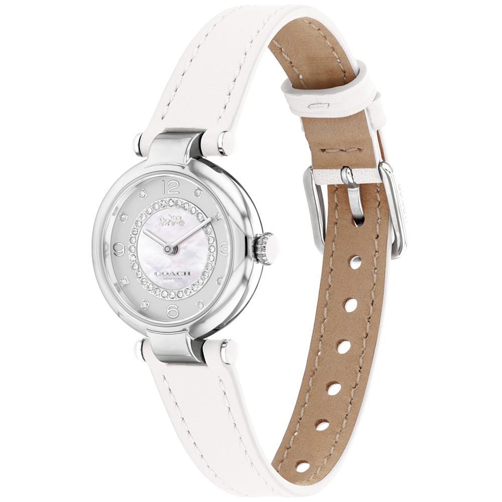 商品Coach|Women's Cary White Leather Strap Watch 26mm,价格¥1397,第4张图片详细描述