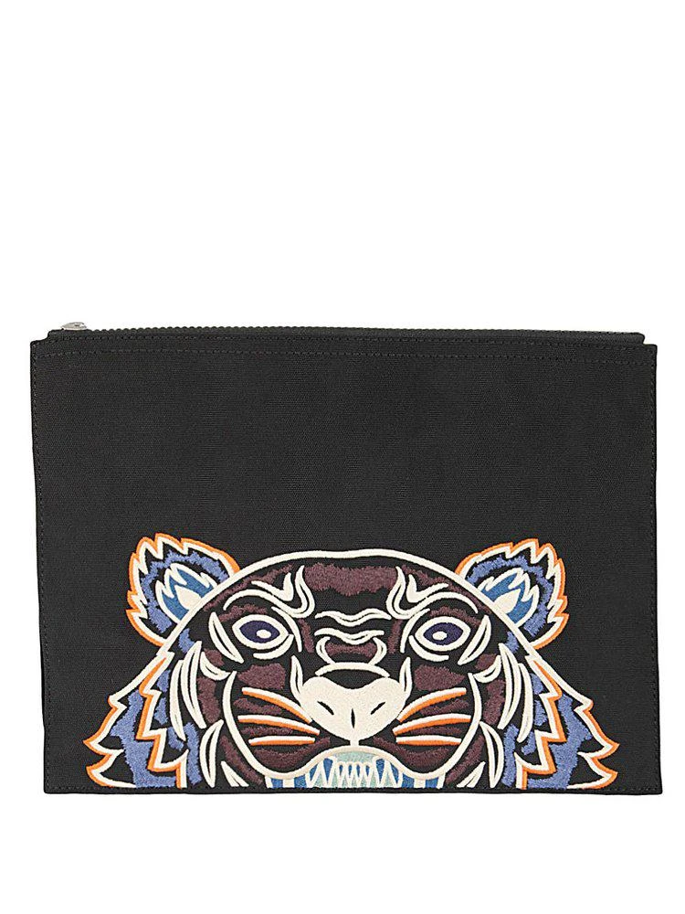 商品Kenzo|Kenzo Tiger Embroidered Zipped Pouch,价格¥850,第1张图片