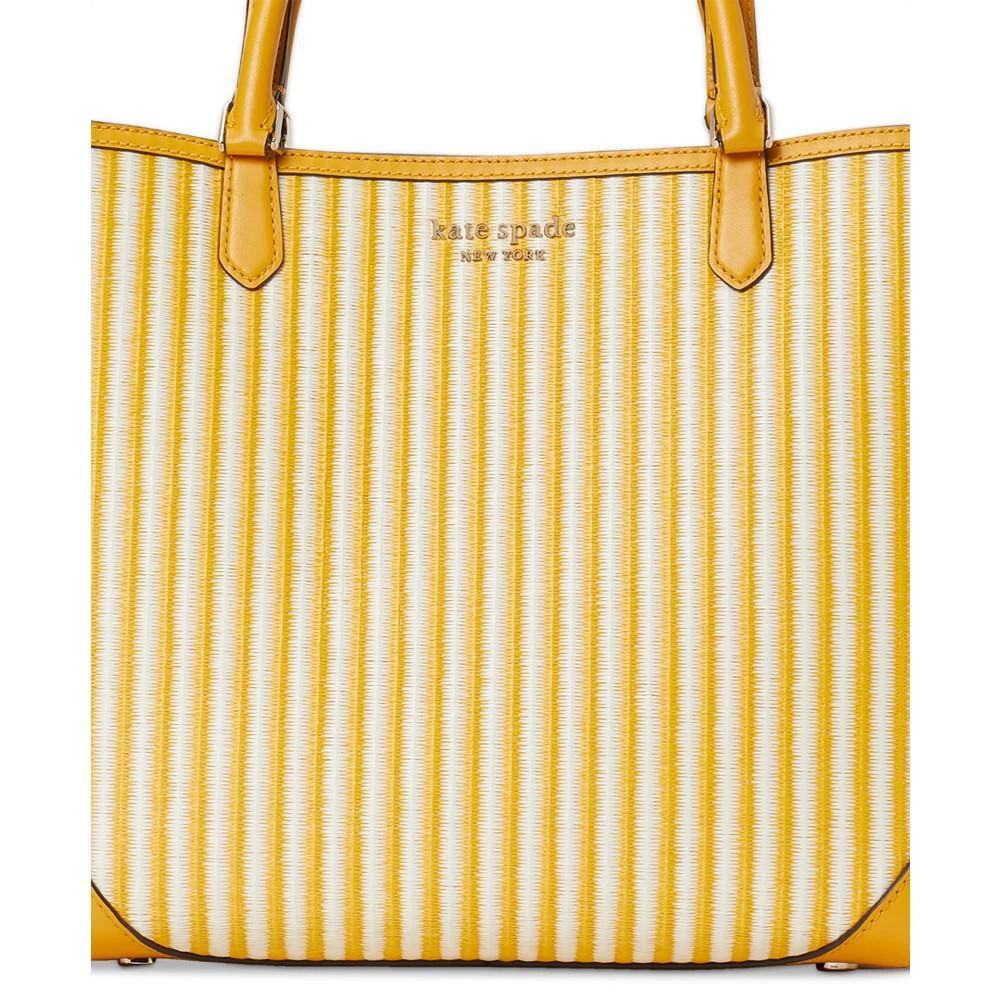 商品Kate Spade|Buddie Striped Straw Small Tote,价格¥1478,第2张图片详细描述