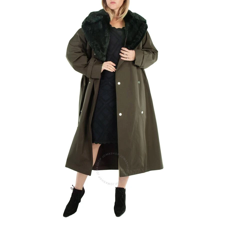 商品Burberry|High Neck Check Print Trench Coat,价格¥8353,第1张图片