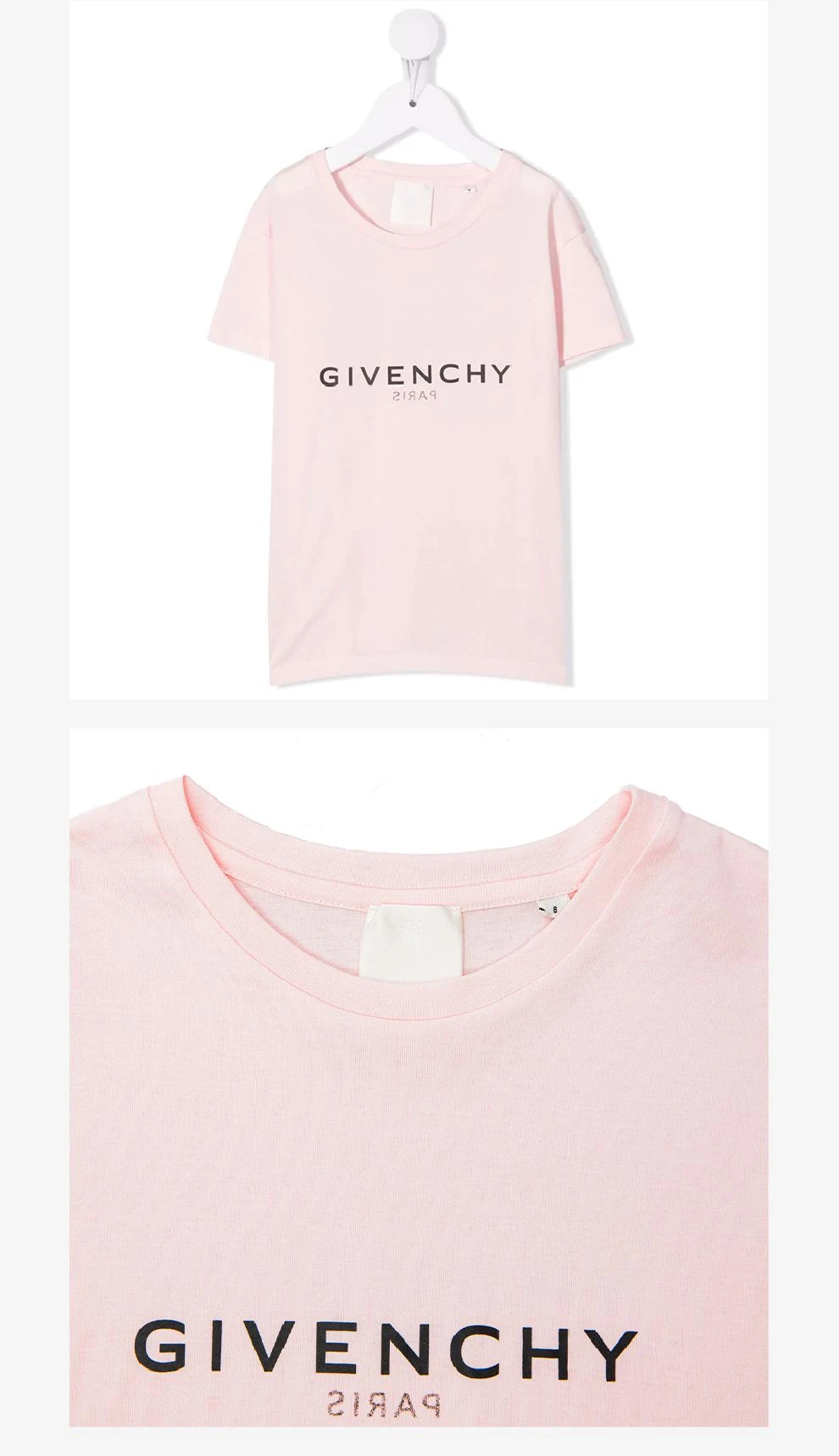 商品Givenchy|大童款 浅粉色棉质logo印花T恤 仅剩12A码【香港仓极速发货】,价格¥1164,第5张图片详细描述