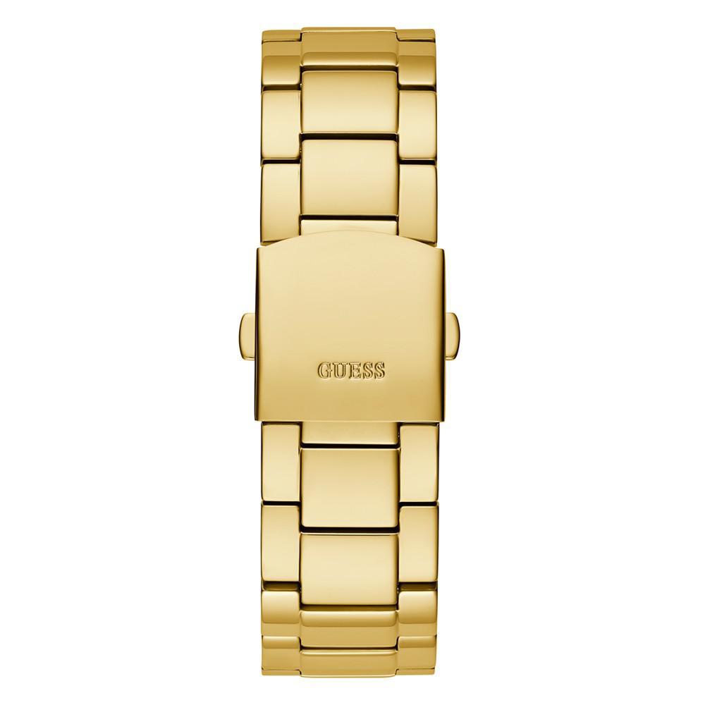 商品GUESS|Men's Quartz Gold-Tone Stainless Steel Bracelet Watch 42mm,价格¥863,第5张图片详细描述