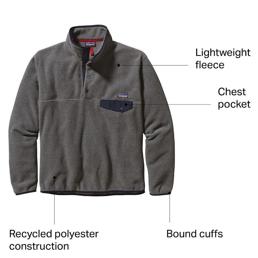 商品Patagonia|Lightweight Synchilla Snap-T 男款抓绒夹克,价格¥492,第3张图片详细描述