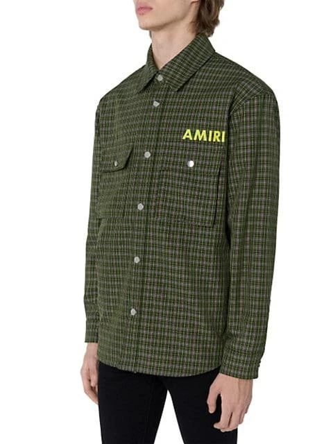 商品AMIRI|Plaid Logo Overshirt,价格¥5669,第2张图片详细描述