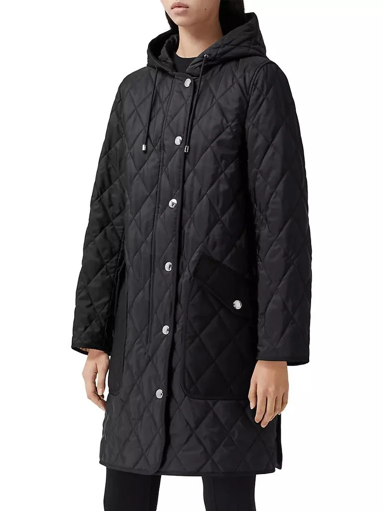 商品Burberry|Roxby Quilted Canvas Logo Coat,价格¥11536,第4张图片详细描述