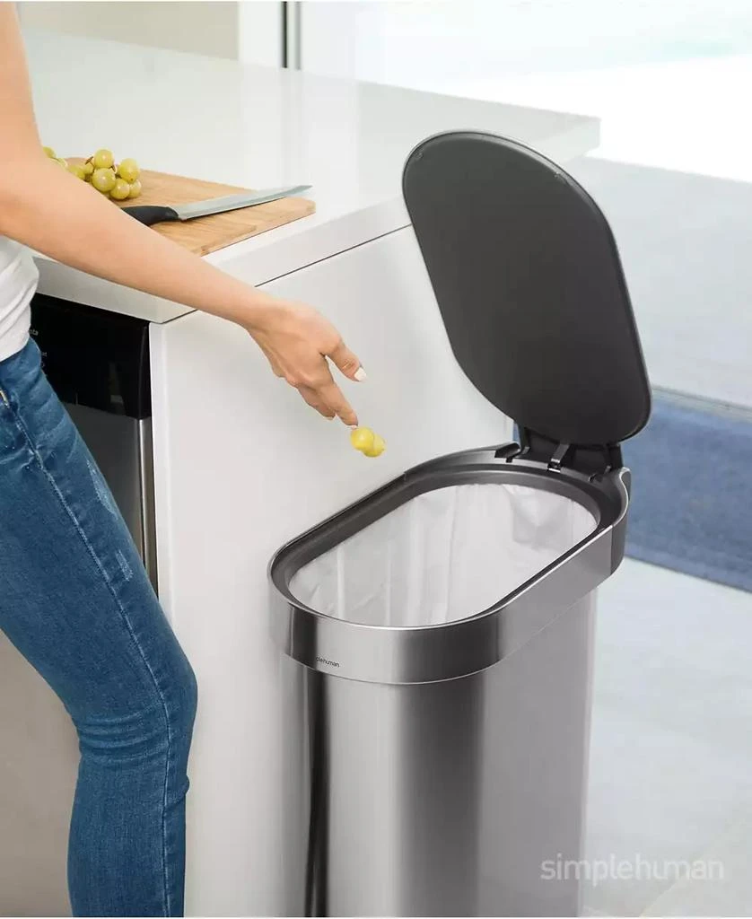 45 Liter Slim Kitchen Trash Can with Liner Pocket 商品