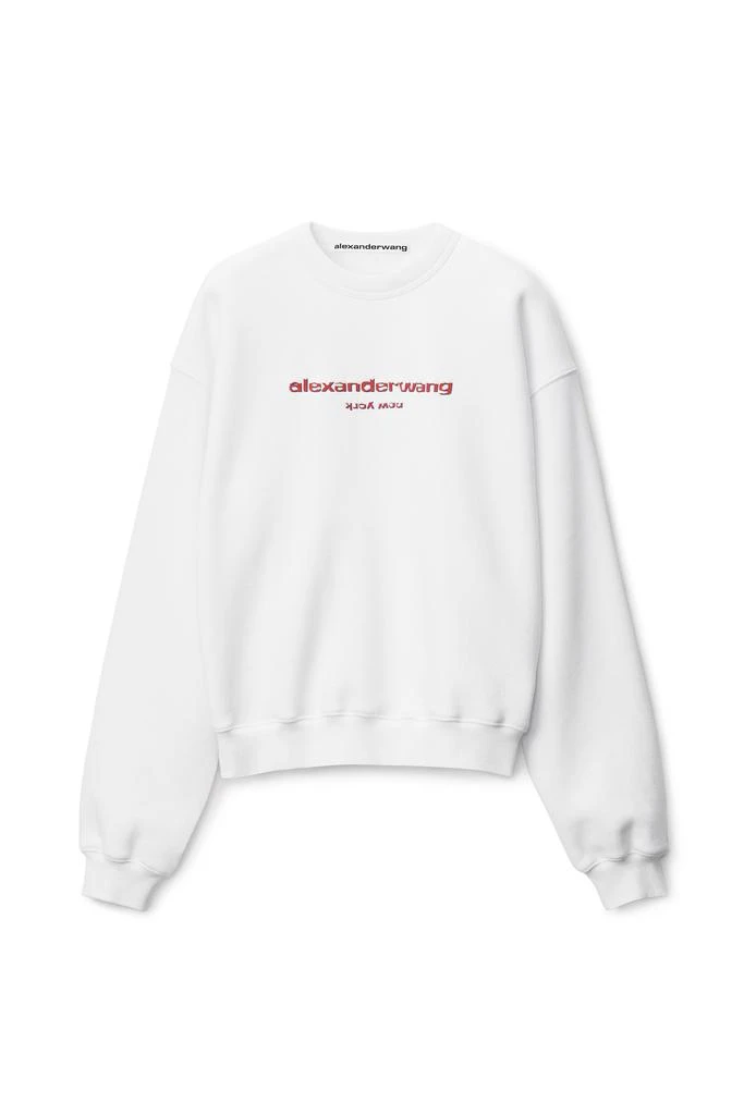 商品Alexander Wang|LOGO CREWNECK SWEATSHIRT IN DENSE FLEECE,价格¥1417,第1张图片