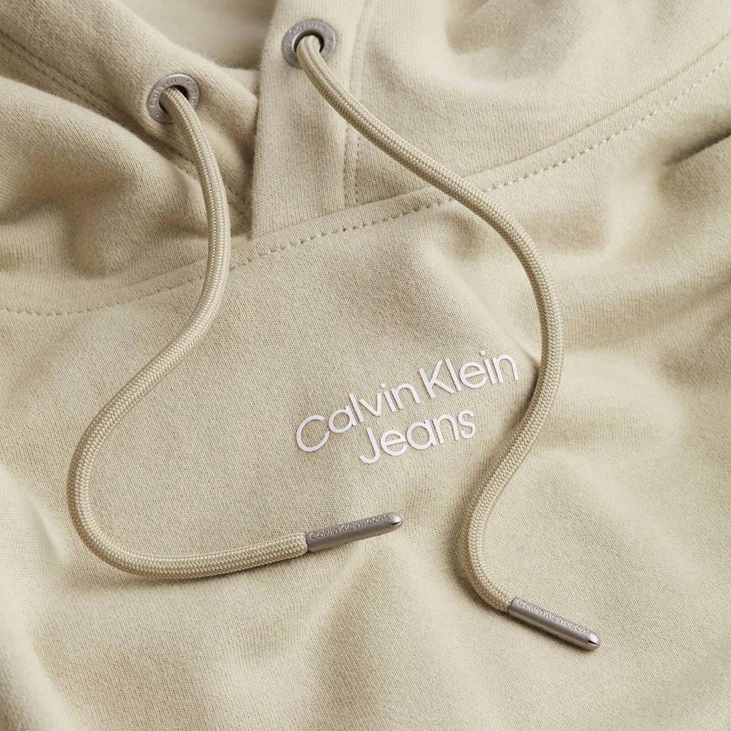 Calvin Klein Jeans Organic Cotton-Blend Stacked Logo Hoodie商品第3张图片规格展示