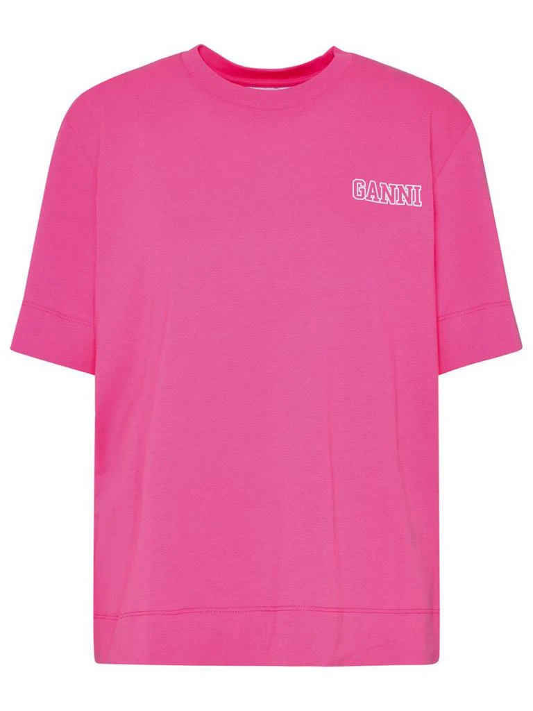 商品Ganni|FUCHSIA COTTON T-SHIRT,价格¥757,第1张图片