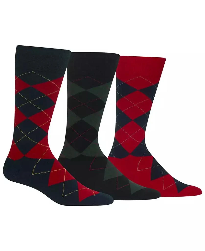 商品Ralph Lauren|Men's 3-Pk. Argyle Dress Socks,价格¥180,第1张图片