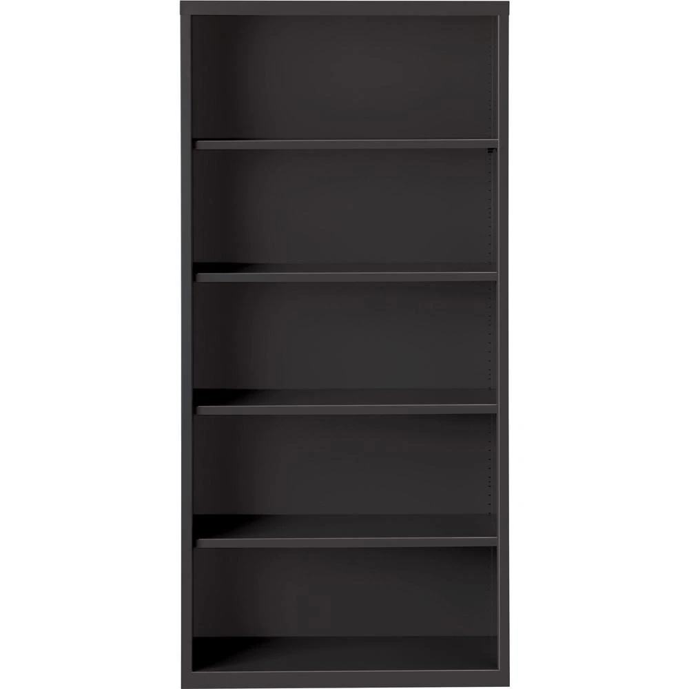 商品Lorell|Fortress Series Bookcase - 34.5" x 13" x 72" - 5 x Shelf(ves) - Black - Powder Coated - Steel - Recycled,价格¥5133,第1张图片