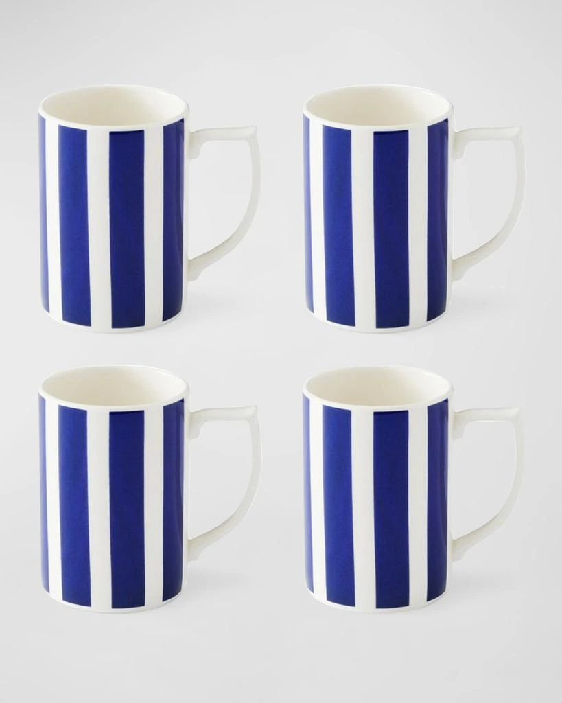 商品Spode|Blue Italian Steccato Bold Stripe Mugs, Set of 4,价格¥938,第2张图片详细描述