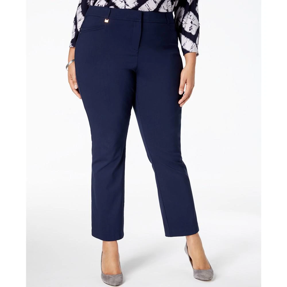 商品JM Collection|Plus & Petite Plus Size Tummy Control Curvy-Fit Pants, Created for Macy's,价格¥345,第4张图片详细描述