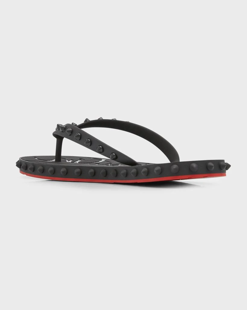 商品Christian Louboutin|Loubi Donna Spike Red Sole Flip Flops,价格¥2868,第4张图片详细描述