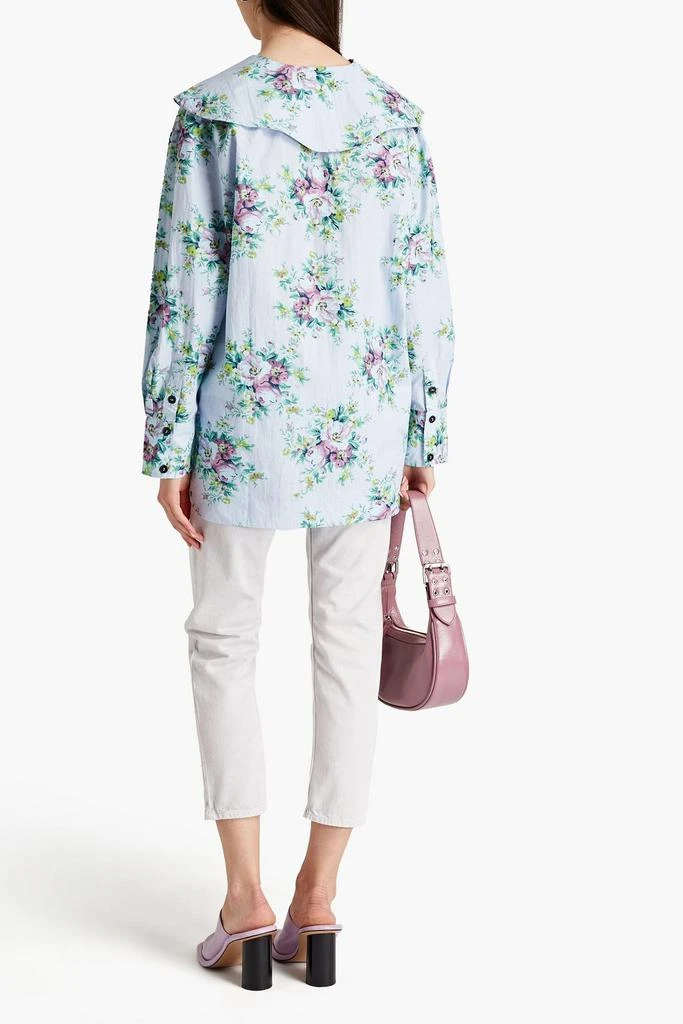 商品Ganni|Floral-print organic cotton-poplin shirt,价格¥780,第3张图片详细描述