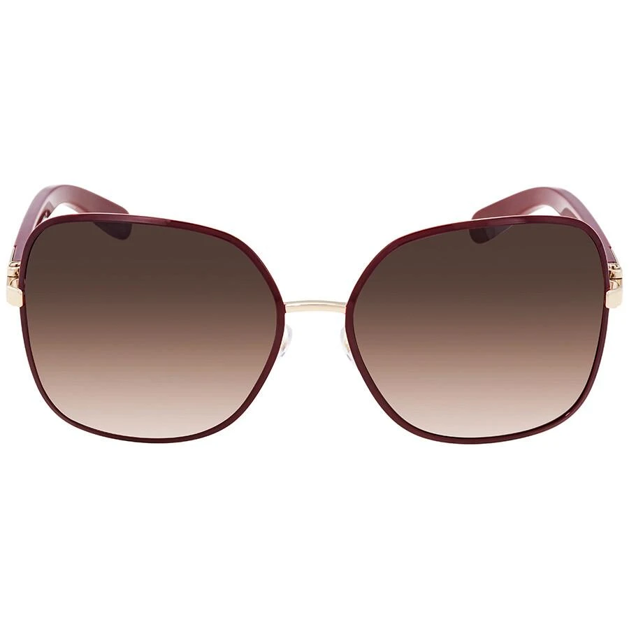 商品Salvatore Ferragamo|Salvatore Ferragamo Bordeaux Gradient Square Ladies Sunglasses SF150S 728 59,价格¥422,第1张图片