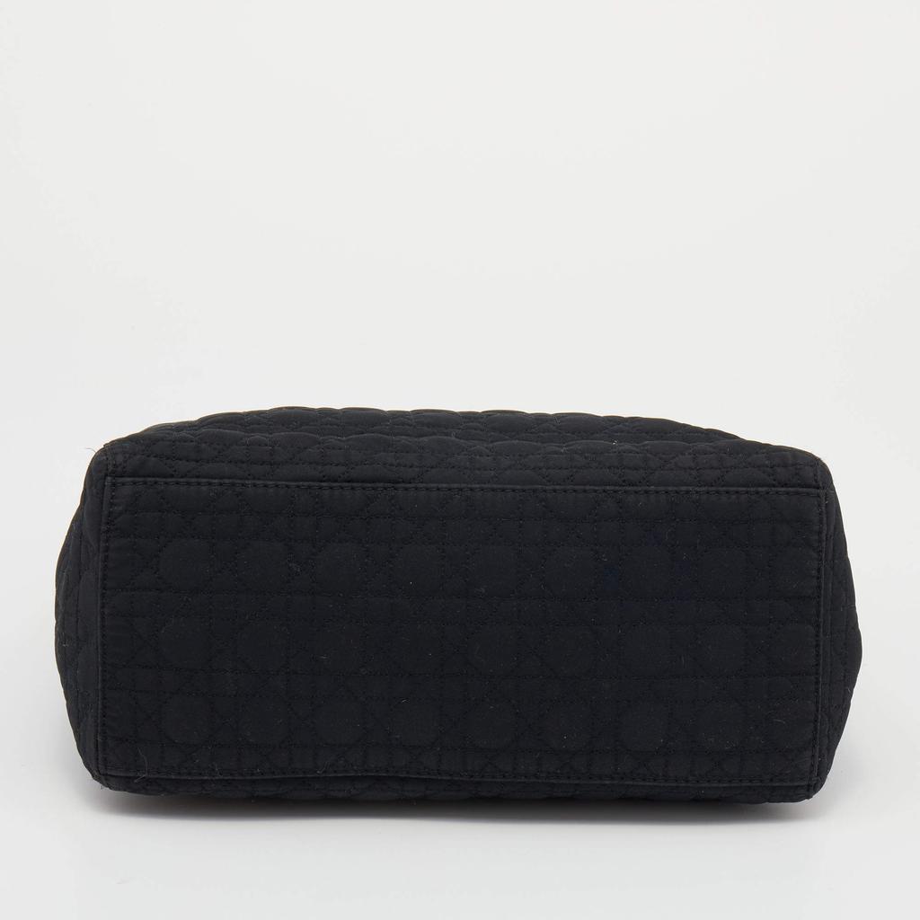 Dior Black Cannage Quilted Nylon Medium Lady Dior Tote商品第6张图片规格展示