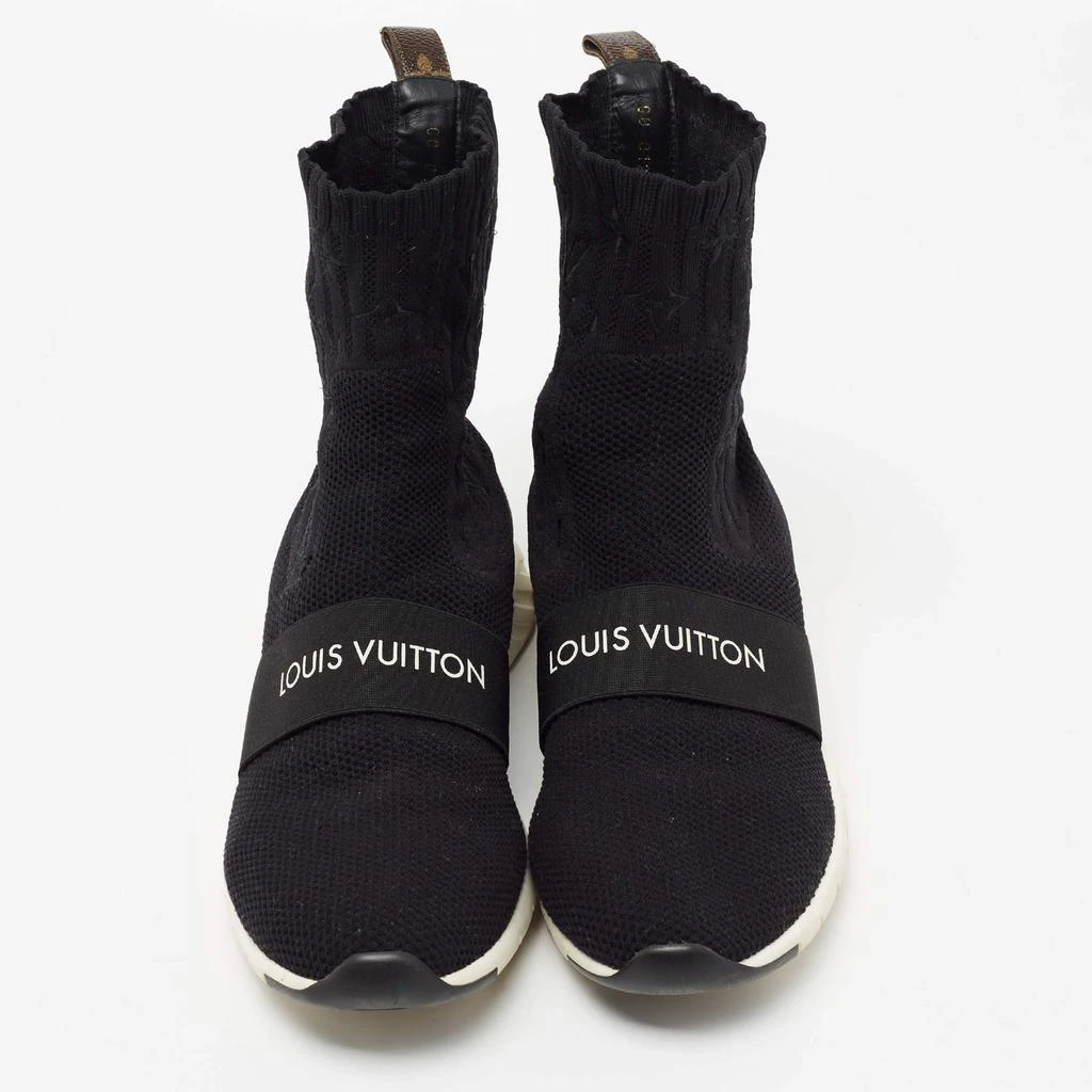 商品[二手商品] Louis Vuitton|Louis Vuitton Black Stretch Fabric Aftergame Sock High Top Sneakers Size 41,价格¥3114,第3张图片详细描述