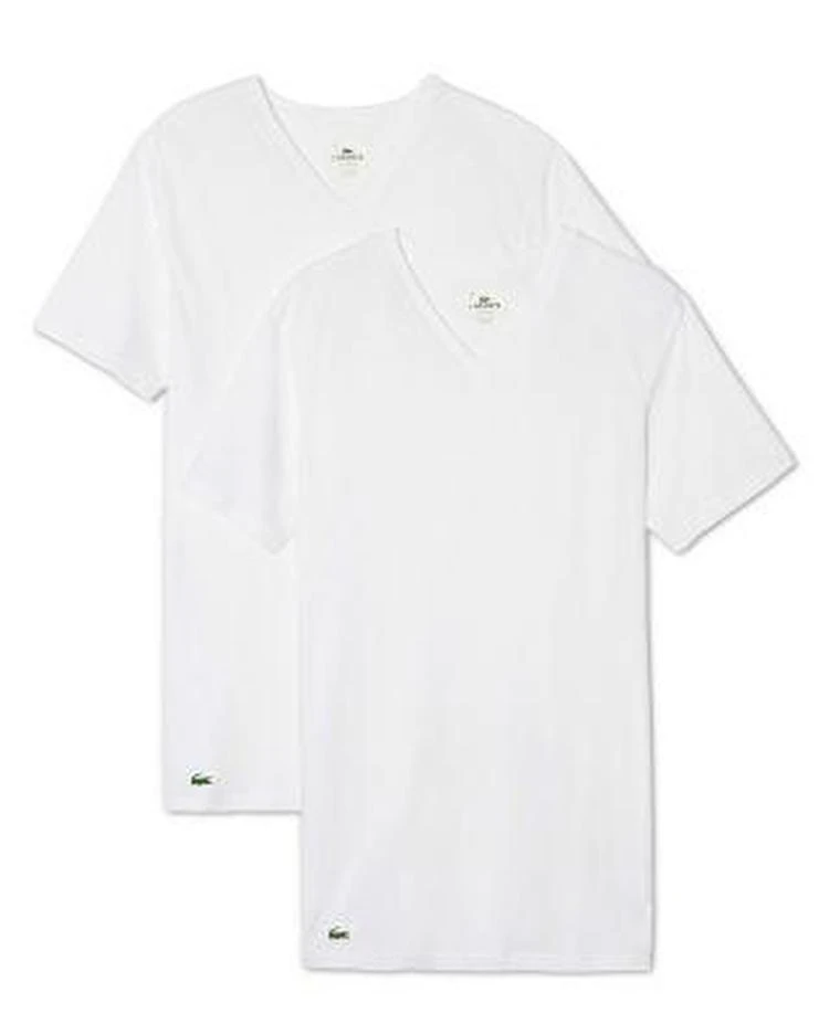 商品Lacoste|Stretch Cotton V-Neck Tee, Pack of 2 ,价格¥274,第2张图片详细描述