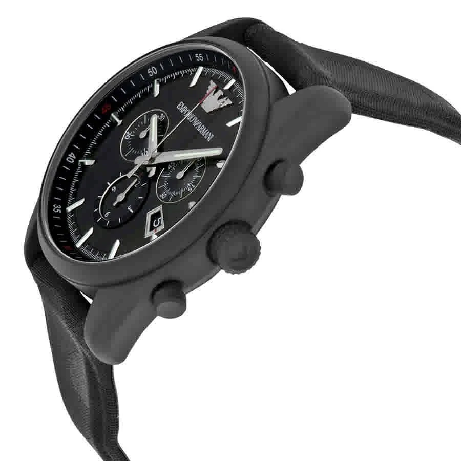 商品Emporio Armani|Sport Chronograph Black Dial Black Canvas Men's Watch AR6051,价格¥1460,第2张图片详细描述
