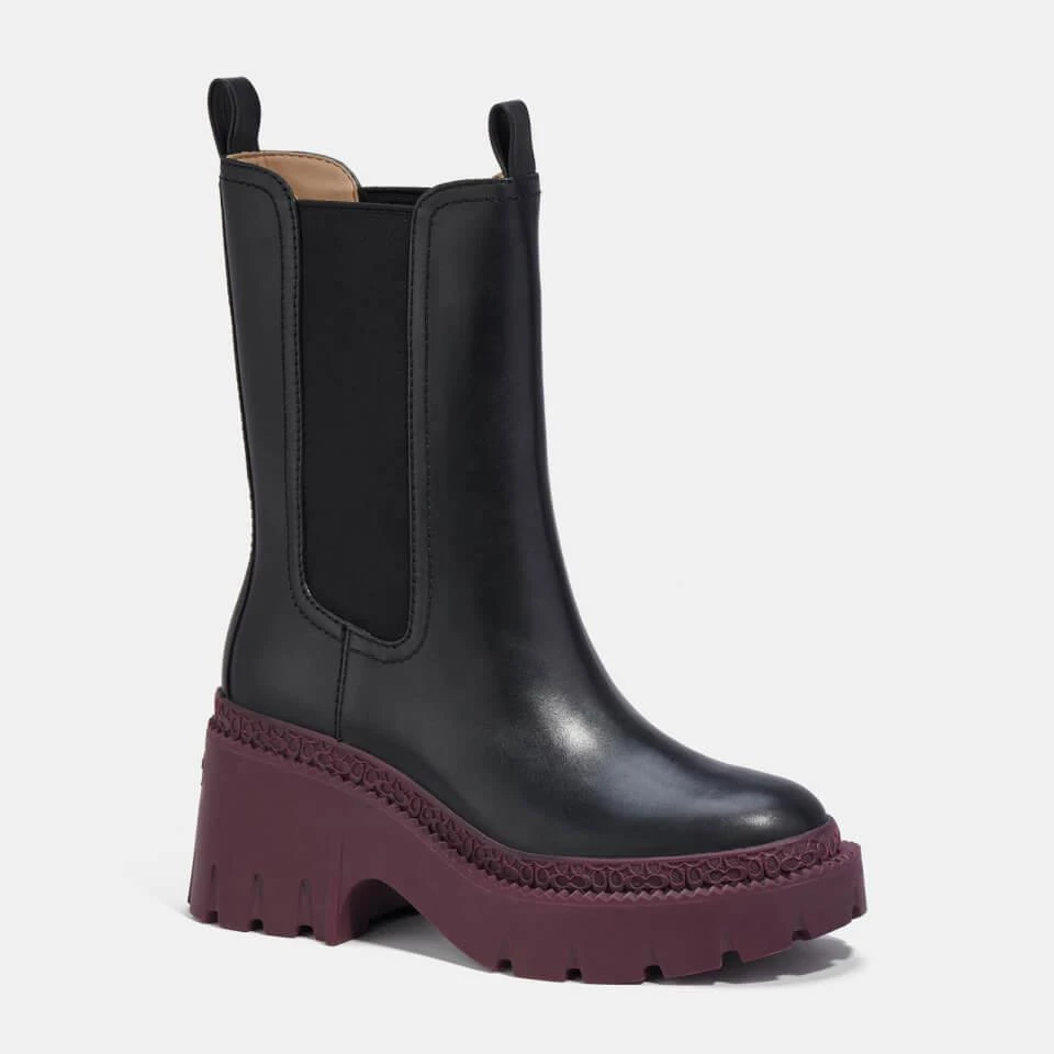 商品Coach|COACH ALEXA LEATHER HEELED CHELSEA BOOTS,价格¥1234,第3张图片详细描述