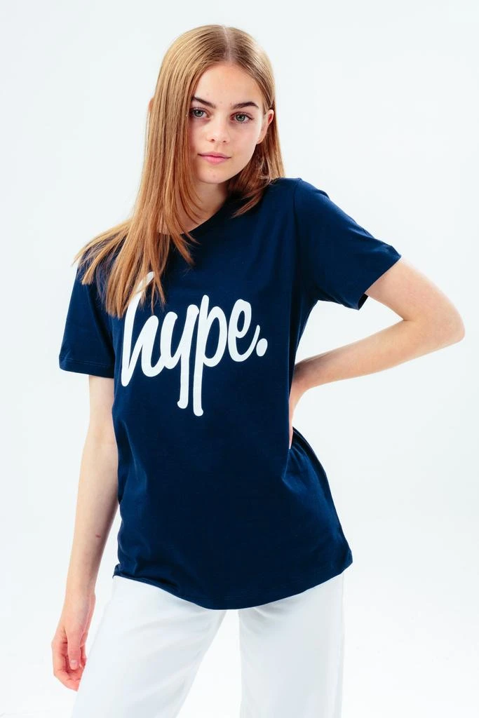 商品HYPE KIDS|HYPE UNISEX KIDS NAVY SCRIPT T-SHIRT,价格¥151,第2张图片详细描述