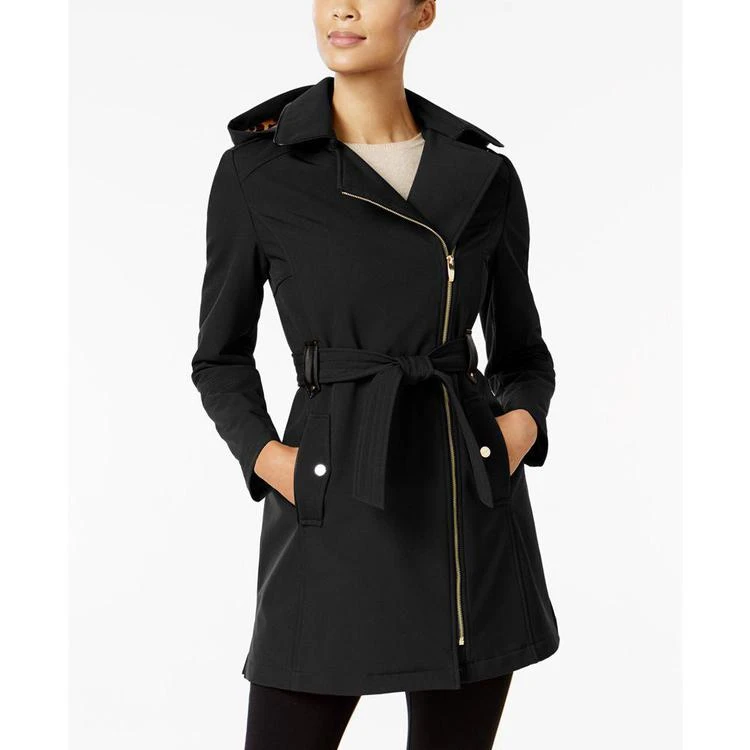 商品Via Spiga|Faux-Leather-Trim Asymmetrical Coat, Created for Macy's,价格¥898,第1张图片