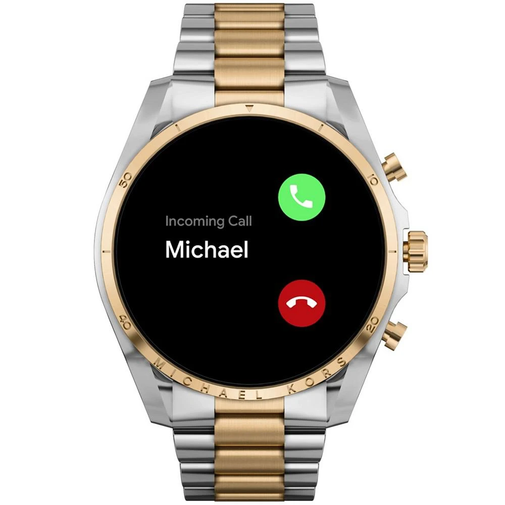 商品Michael Kors|Access Unisex Gen 6 Bradshaw Smartwatch: Two-Tone Case with Stainless Steel Bracelet 44mm,价格¥1966,第2张图片详细描述