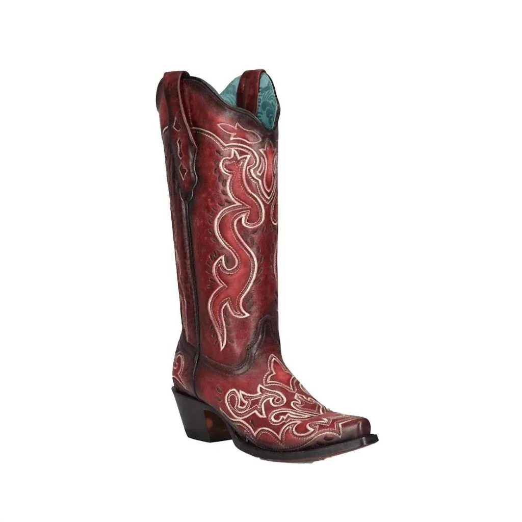 商品Corral Boots|Women's Burnished Embroidered Snip Toe Boot,价格¥1229,第1张图片