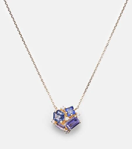 商品Suzanne Kalan|Amalfi Collection Blossom 14kt yellow gold necklace with diamonds,价格¥15359,第4张图片详细描述