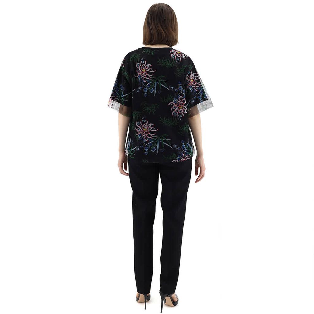 Kenzo Ladies Sea Lily Dual Material T-Shirt, Size Small商品第3张图片规格展示