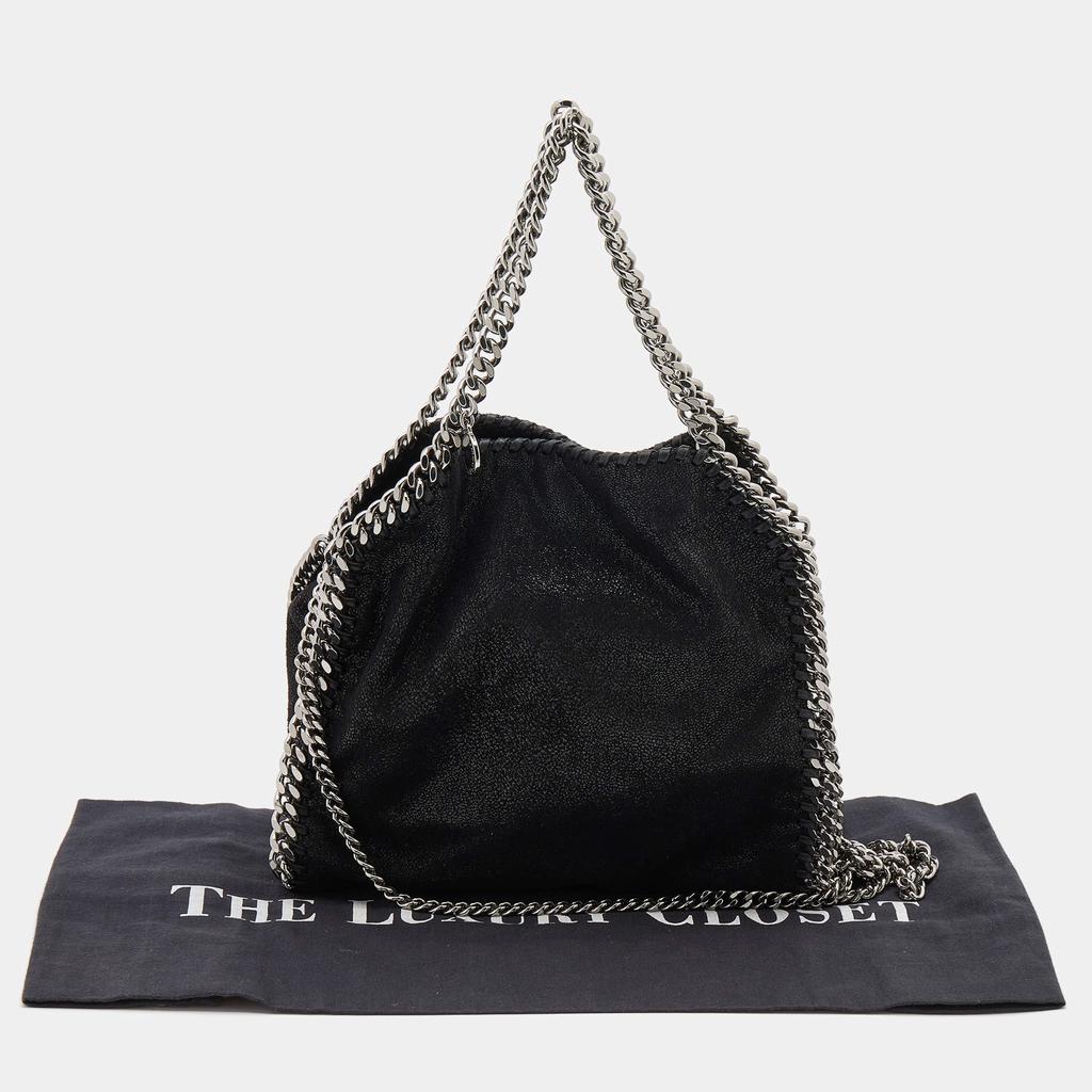 Stella McCartney Black Faux Leather Mini Falabella Tote商品第9张图片规格展示