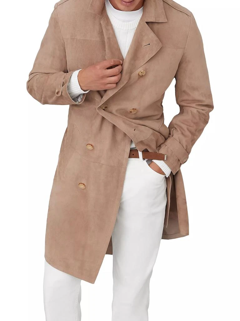 商品Brunello Cucinelli|Suede Trench Coat,价格¥74557,第2张图片详细描述