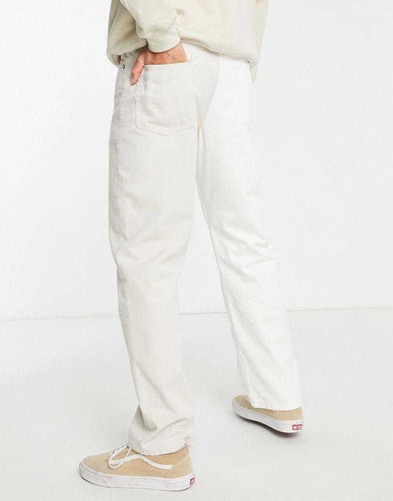 商品Topman|Topman baggy jeans in contrast ecru splice,价格¥228,第2张图片详细描述