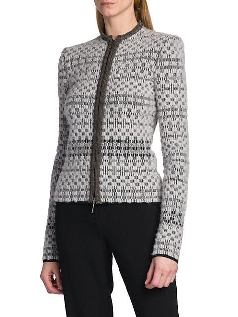商品Giorgio Armani|Jacquard Knit Zip Jacket,价格¥28656,第6张图片详细描述