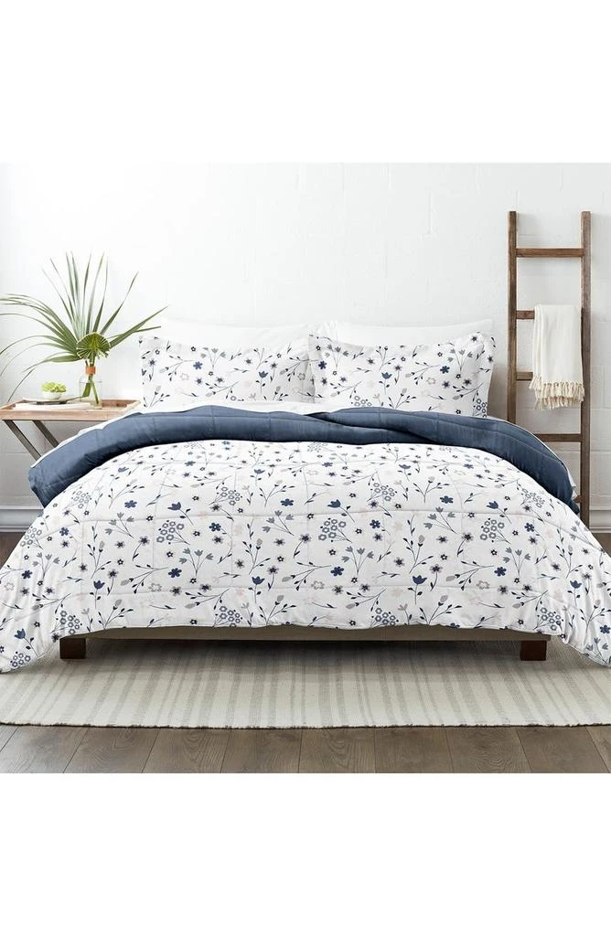 HOME SPUN Premium Down Alternative Forget Me Not Reversible Comforter Set 商品