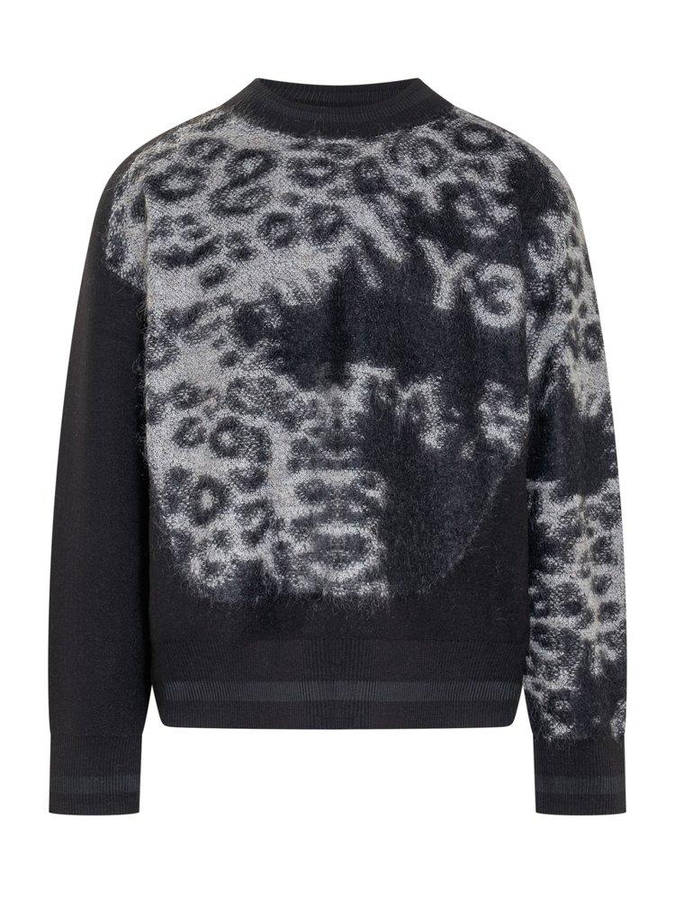 Y-3 Leopard Print Knitted Sweater商品第1张图片规格展示