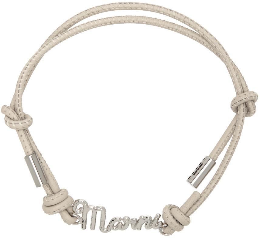 商品Marni|Off-White Leather Bracelet,价格¥500,第4张图片详细描述