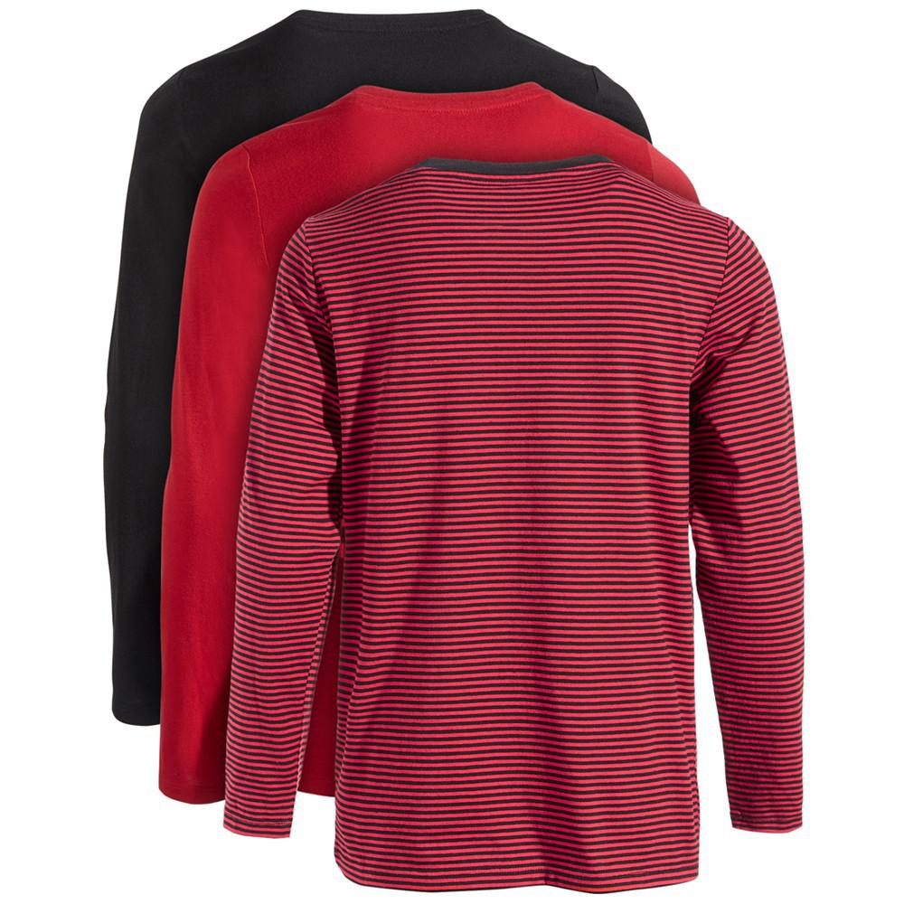 Big Boys 3-Pack Long-Sleeve Shirts, Created for Macy's商品第2张图片规格展示