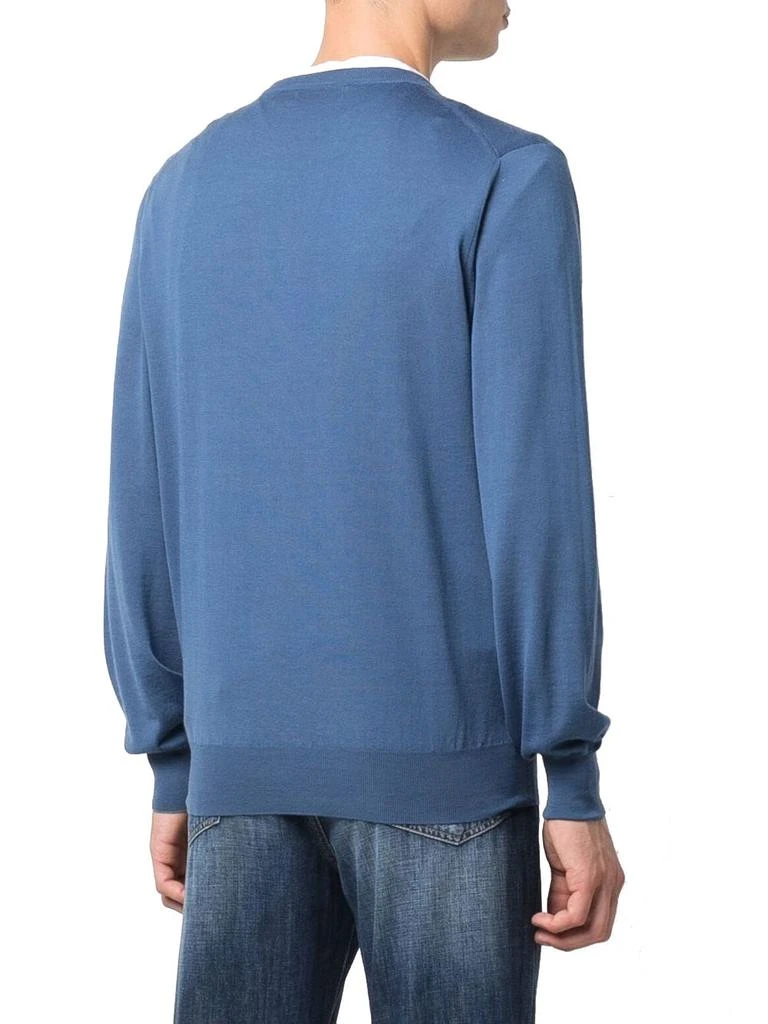 商品Brunello Cucinelli|Brunello cucinelli men's blue wool sweater,价格¥4260,第3张图片详细描述