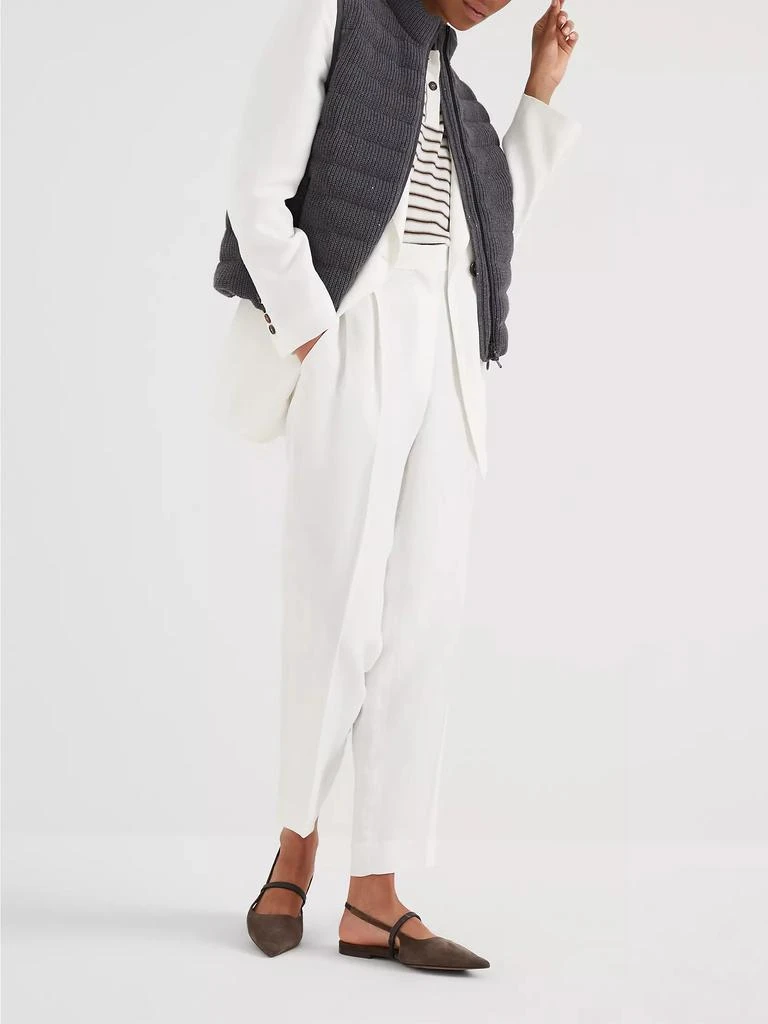 Dazzling Cotton English Rib Knit Down Vest 商品
