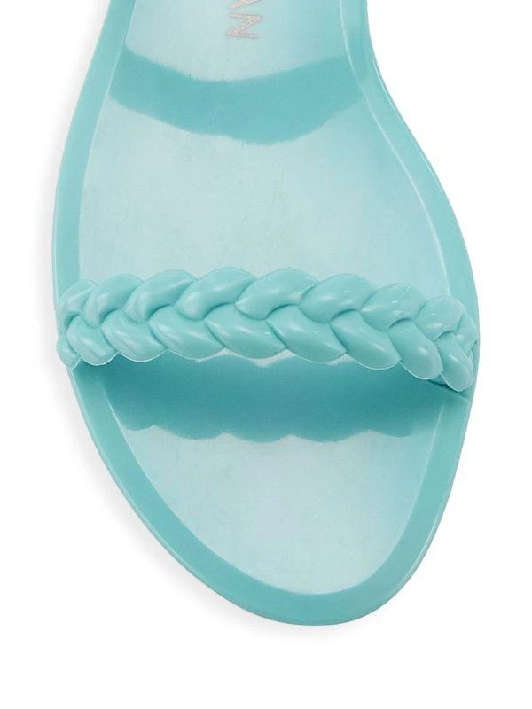 商品Stuart Weitzman|Sawyer Braided Jelly Flat Sandals,价格¥562,第4张图片详细描述