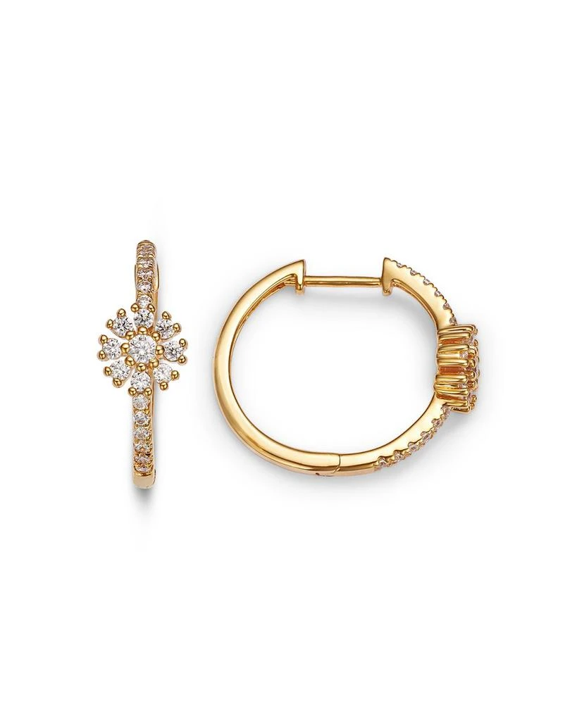 Diamond Flower Hoop Earrings in 14K Yellow Gold, 0.50 ct. t.w. 商品