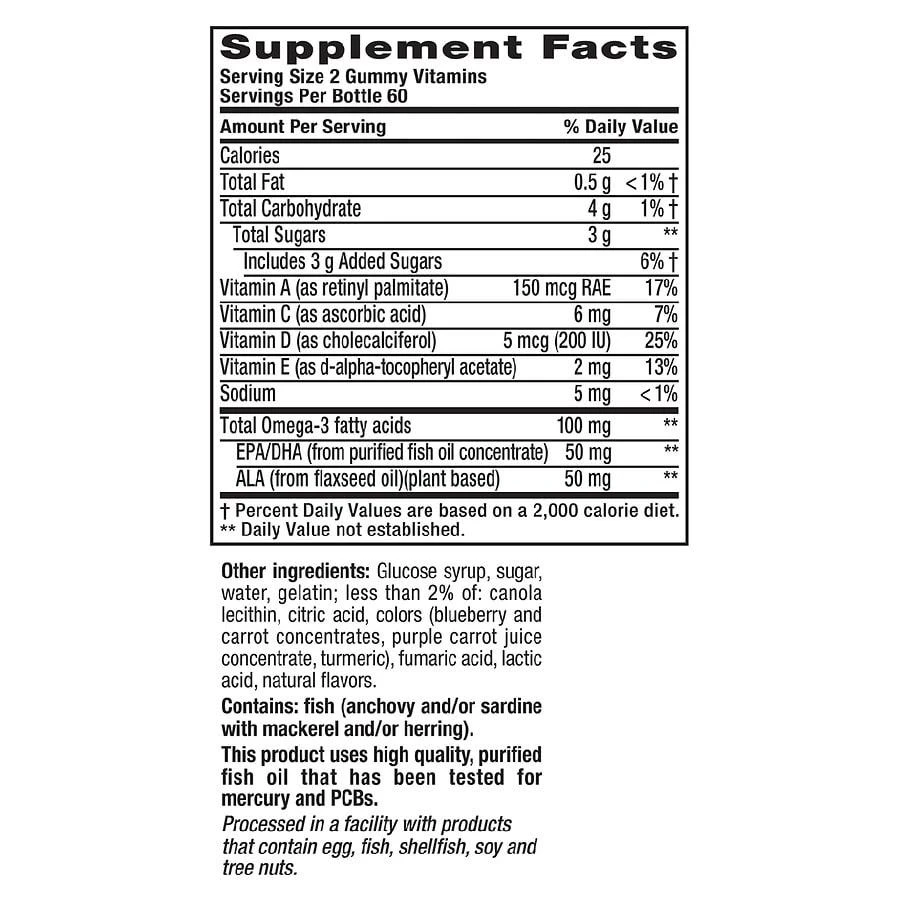 商品Vitafusion|Omega 3 Gummies Lemon, Berry, & Cherry,价格¥97,第2张图片详细描述