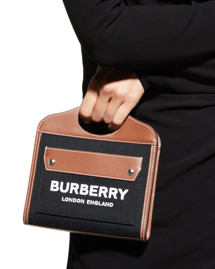 商品Burberry|Micro Pocket Canvas Top-Handle Bag,价格¥8877,第2张图片详细描述