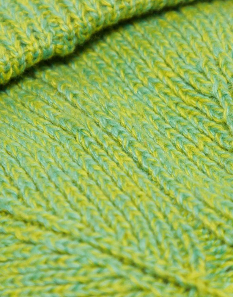 商品COLLUSION|COLLUSION Unisex space dye knit logo fisherman beanie in green,价格¥49,第3张图片详细描述