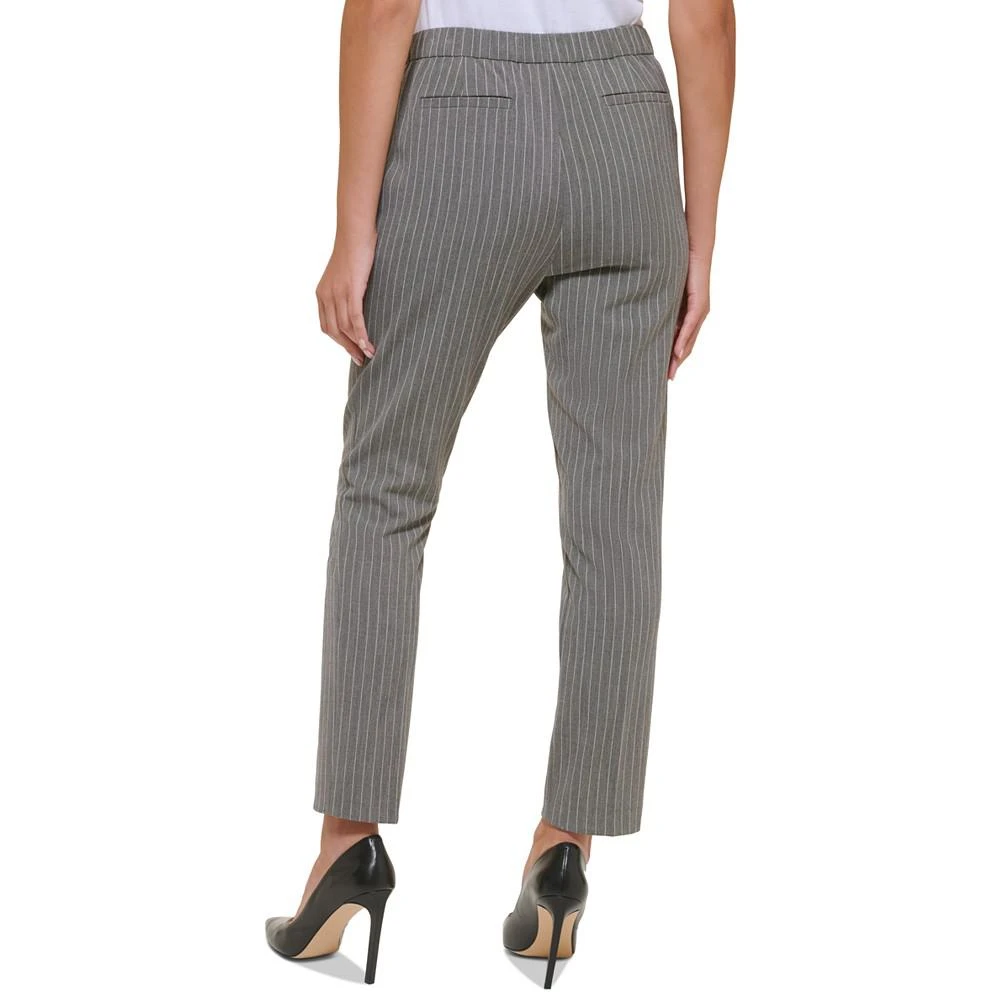 商品Tommy Hilfiger|Women's Striped Mid-Rise Slim-Leg Pants,价格¥746,第2张图片详细描述